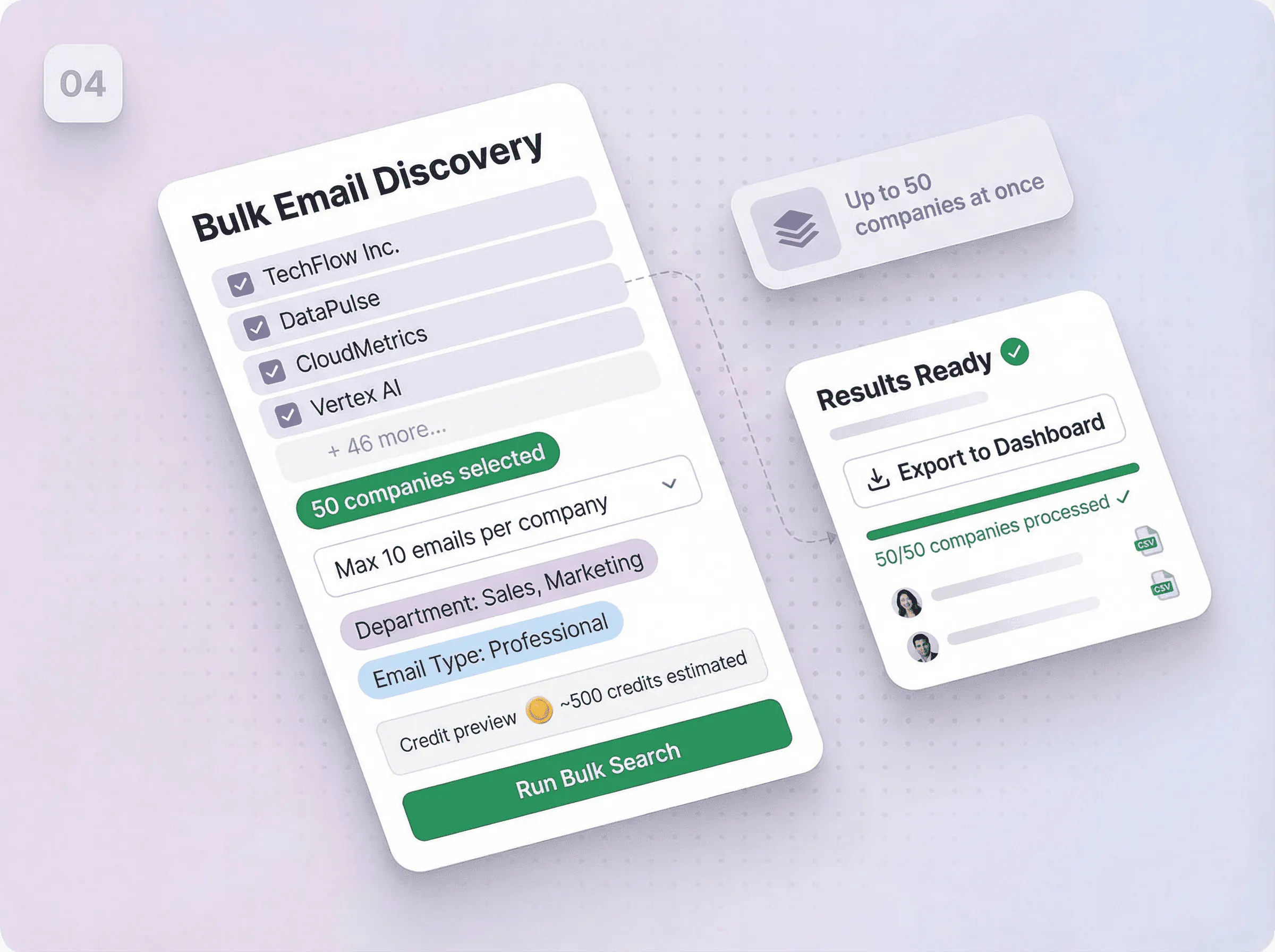Bulk email discovery