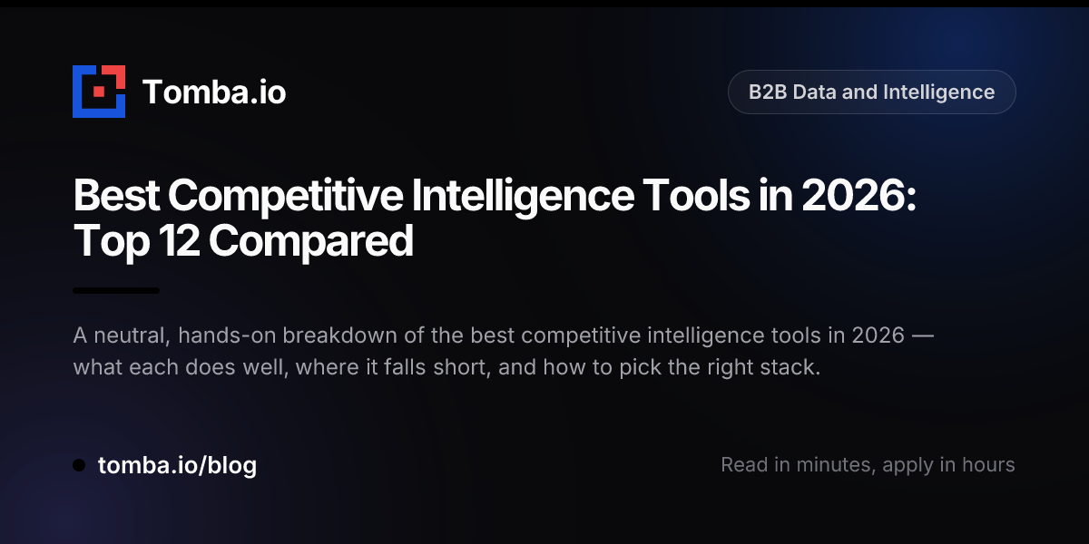 Best Competitive Intelligence Tools for 2026 Compared - Tomba Blog