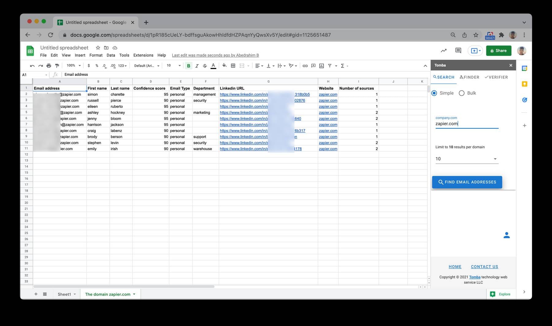 Find emails using google sheets (2024)